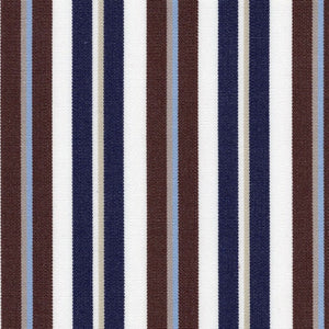 Brown & Navy Racing Stripe - Made-to-Order Shirt