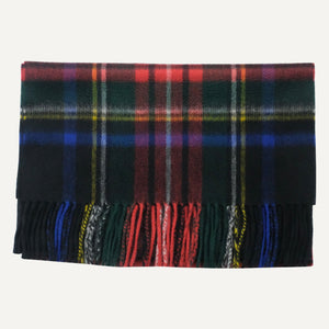 Black Stewart Tartan Cashmere Scarf