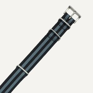 Black & Grey NATO Watch Strap - 18mm