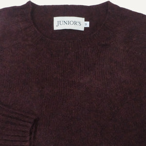 Bordeaux Scottish Shetland Crewneck Sweater