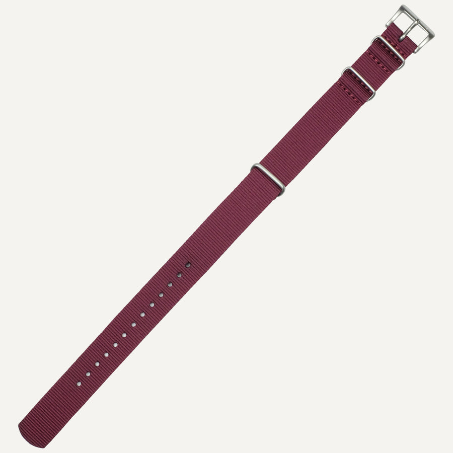 Burgundy NATO Watch Strap - 18mm