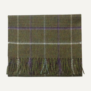 Green & Violet Plaid Lambswool Scarf