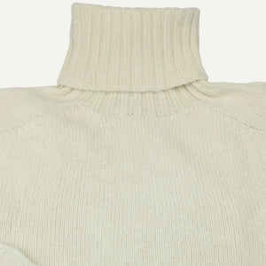 Ivory Scottish Lambswool Rollneck Sweater