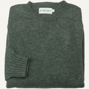 Moss Scottish Shetland Crewneck Sweater