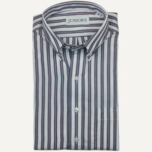 Wine Stripe Button-Down Sport Shirt