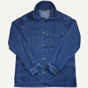 Denim Medium Wash Cotton Work Jacket